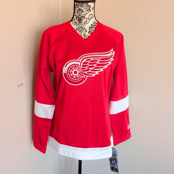 NHL Tops - NHL Women's Officially Licensed Red Wings Hockey Long Sleeve Jersey